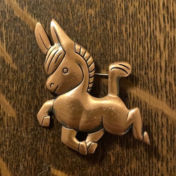 Jewelry - Copper Burro Donkey Brooch Pin